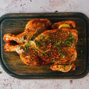 Chilli ginger and lime spatchcock chicken